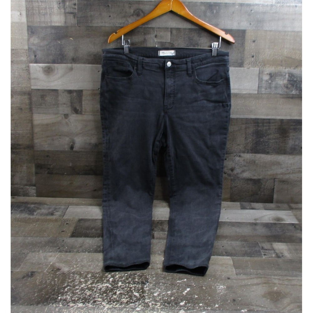 Madewell Jeans Womens 32 Washed Black Roadtripper Skinny Stretch Denim Classic